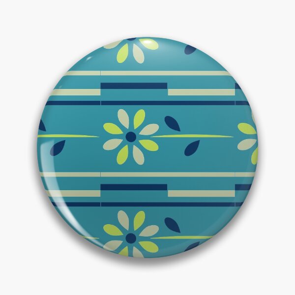 Item preview, Batik Daisies - Teal designed and sold by BumbleChynxBee.
