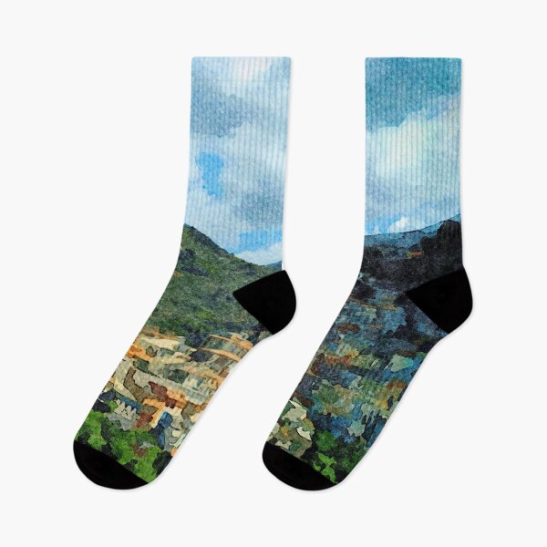 Item preview, Landscape with village surrounded by mountains designed and sold by Giuseppe Cocco.