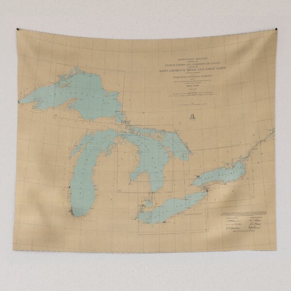 Item preview, Vintage Great Lakes Map (1915) designed and sold by BravuraMedia.