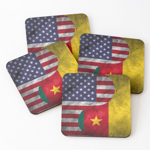 Item preview, USA and Cameroon Dual Flag Yin Yang Combination designed and sold by ockshirts.