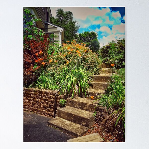 Item preview, Flower Filled Stairs designed and sold by brunoanjoloart.