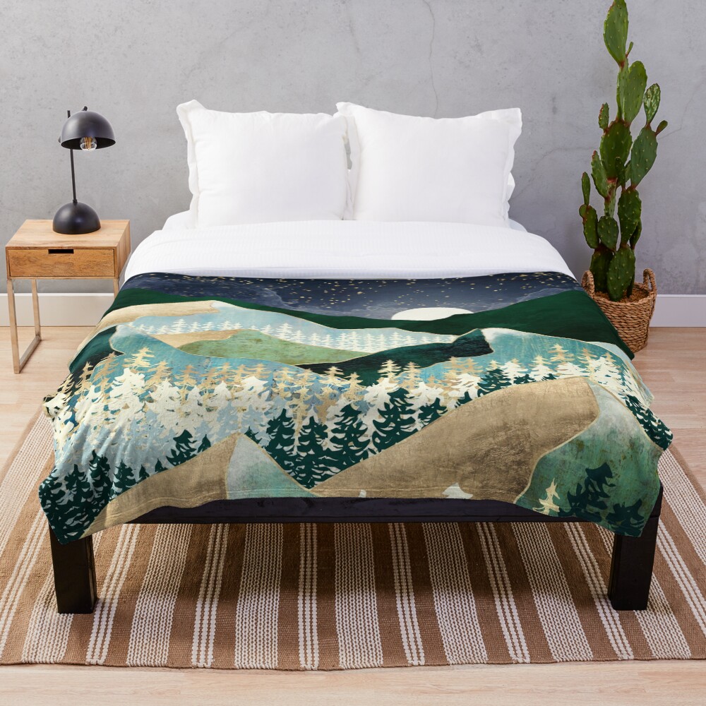 Spring Night Vista Throw Blanket