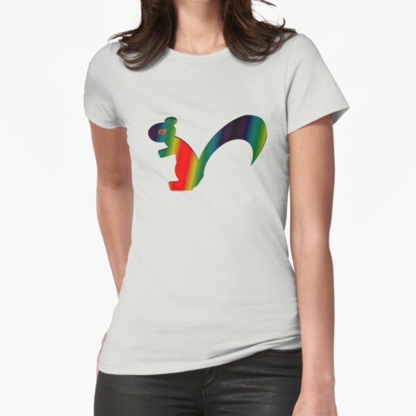 Psychadelic Rasta Squirrel Fitted T-Shirt