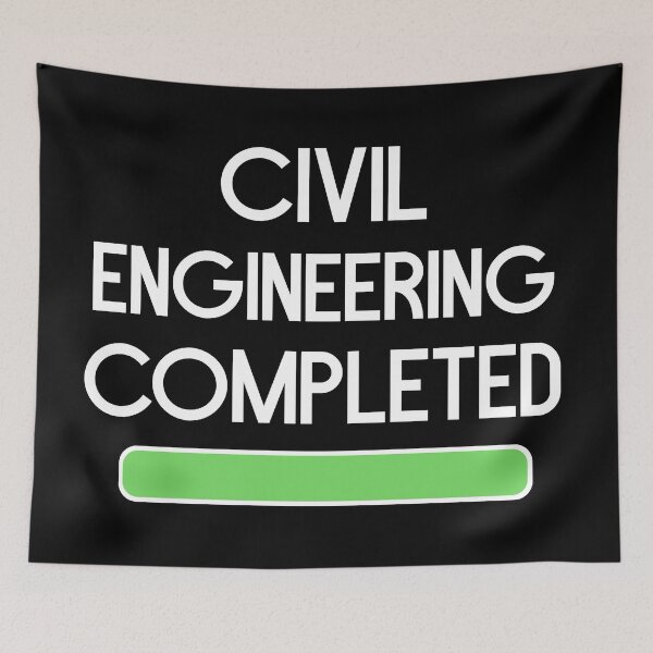 Item preview, Civil Engineering Completed (After 8 semester) white designed and sold by bumperapparels.