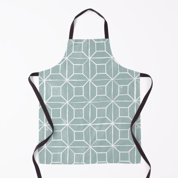 Item preview, Geometric Lino Print - Duck Egg Blue designed and sold by crumpsticks.