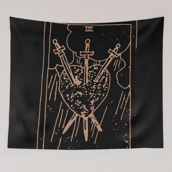 Item preview, 3 Of Swords Poster Effect Tarot designed and sold by WildandDivine.