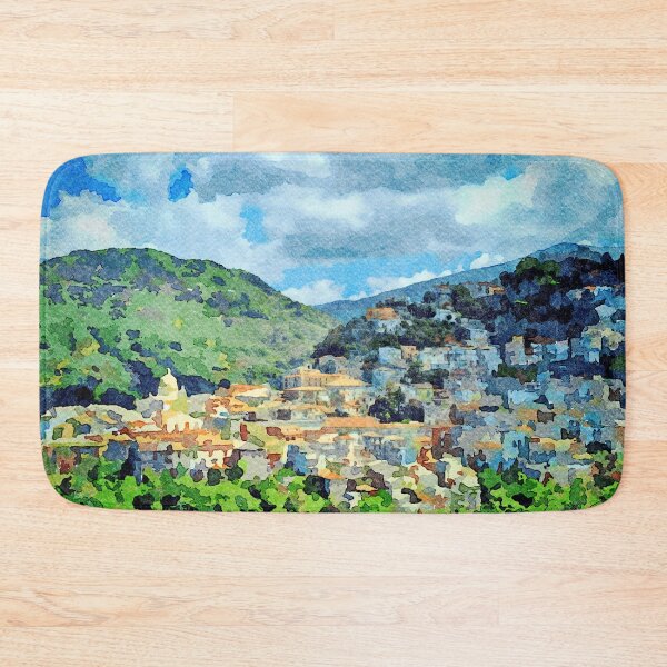 Item preview, Landscape with village surrounded by mountains designed and sold by Giuseppe Cocco.