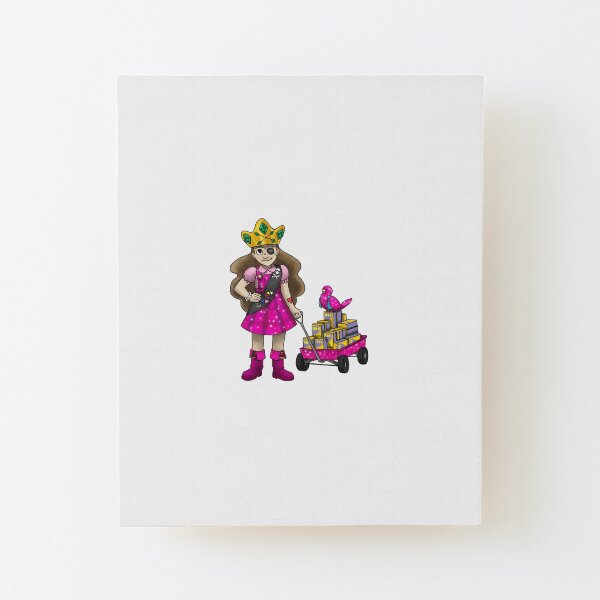 The Old Man and the Pirate Princess Meet a Dragon Wood Mounted Print