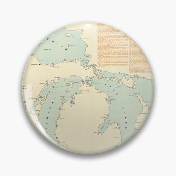 Item preview, Vintage Great Lakes Shipwreck Map (1894) designed and sold by BravuraMedia.
