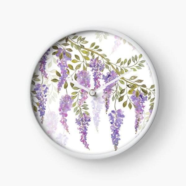 Wisteria Blossoms Clock
