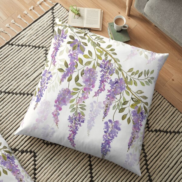 Wisteria Blossoms Floor Pillow