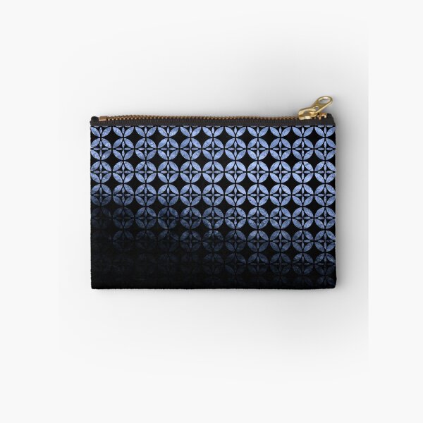 Item preview, Textured blue and black Shippo ombre - traditional Japanese pattern designed and sold by misentangled.