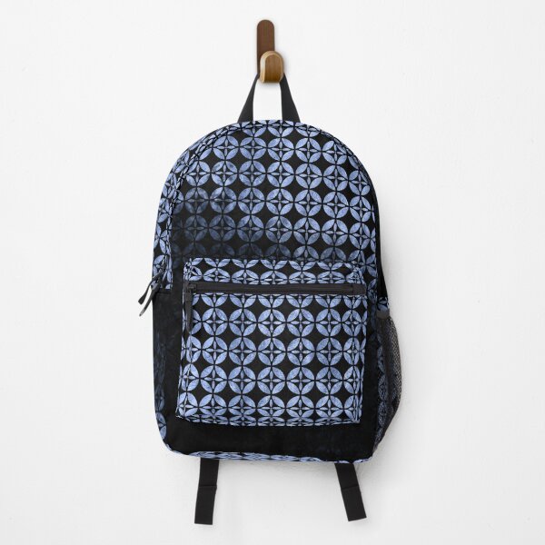 Item preview, Textured blue and black Shippo ombre - traditional Japanese pattern designed and sold by misentangled.