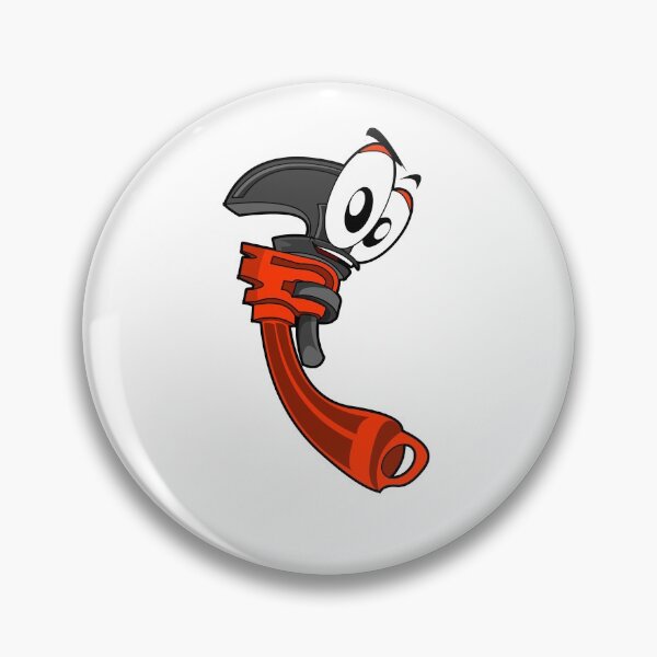 Artikelvorschau, Cute Funny Wrench Character entworfen und verkauft von StickersPlus.