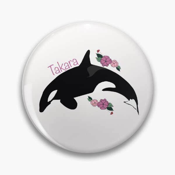 Item preview, Takara the killer whale flower art designed and sold by Animaldesigns24.