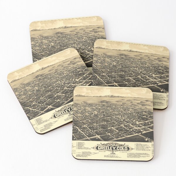 Item preview, Vintage Greeley CO Map (1882) designed and sold by BravuraMedia.