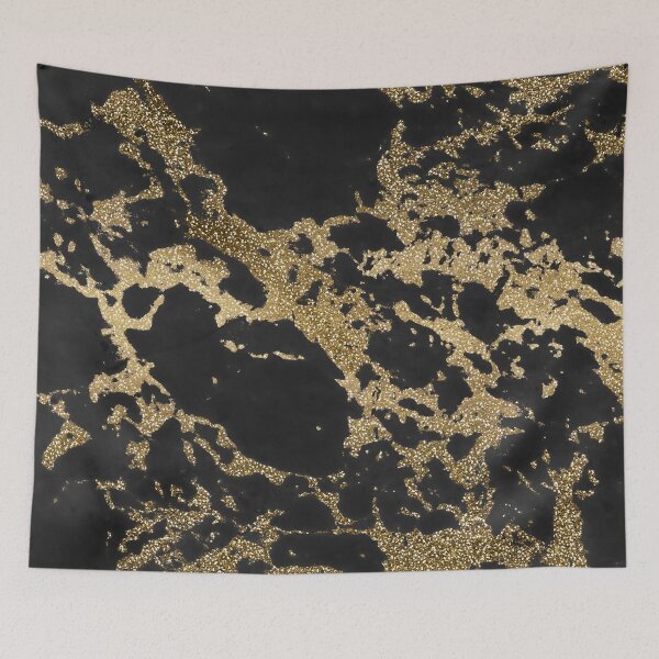 Item preview, Modern Gold Glitter Black Marble designed and sold by InovArtS.