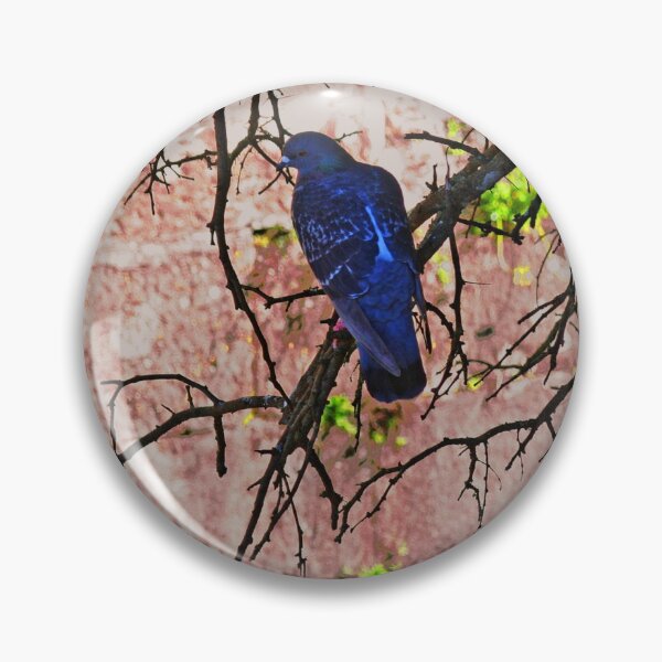 Item preview, Blue Pigeon Pink Wall Bare Tree  designed and sold by Anna Lemos.