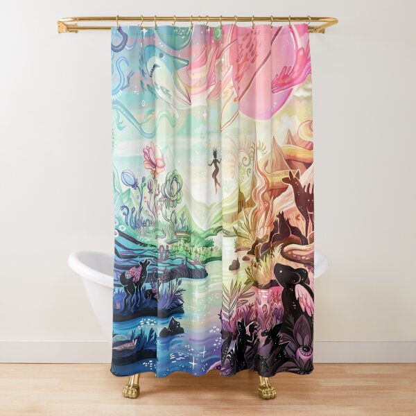 EREHome Underwater Scene Tropical Fish Shower Curtain And Hooks