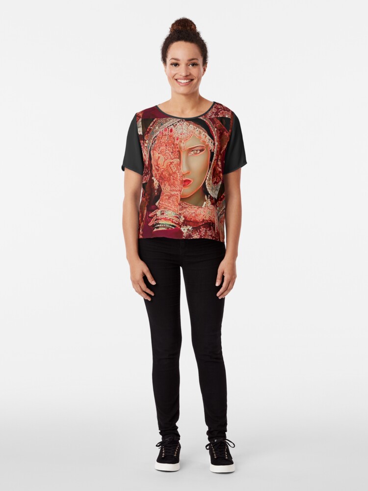Alternate view of SAUDI PRINCESS Chiffon Top