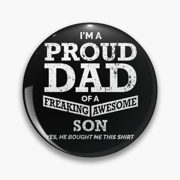 Item preview, Proud Dad of A Freaking Awesome Son Funny Gift for Dads Men's T-Shirt designed and sold by Casper Designer.