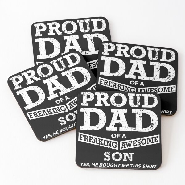 Item preview, Proud Dad of A Freaking Awesome Son Funny Gift for Dads Men's T-Shirt designed and sold by Casper Designer.