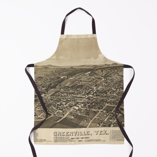 Item preview, Vintage Greenville TX Map (1886) designed and sold by BravuraMedia.
