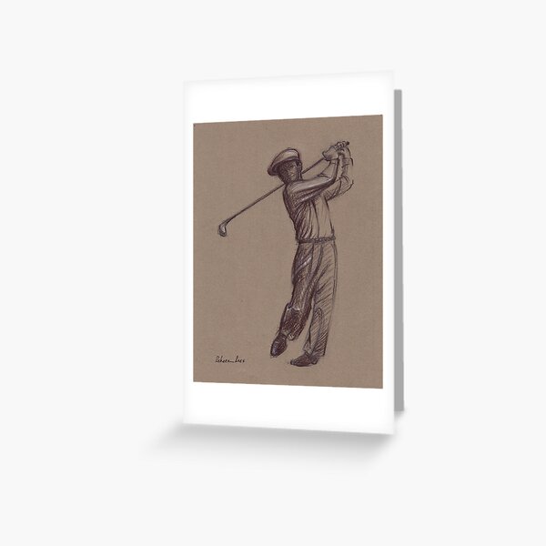 Ben Hogan - pencil drawing of the great golf master Greeting Card
