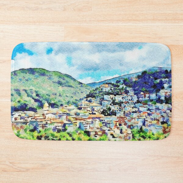 Item preview, Landscape with village surrounded by mountains designed and sold by Giuseppe Cocco.