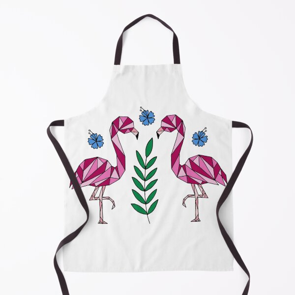 Item preview, Geometric Flamingos and Hibiscus Flowers || Shapes || Abstract Animals designed and sold by Hilary Leslie.