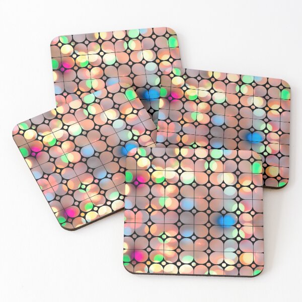 Item preview, Retro 4 Petal Clover with Circles in Sparkling Lights  designed and sold by thecraftace.