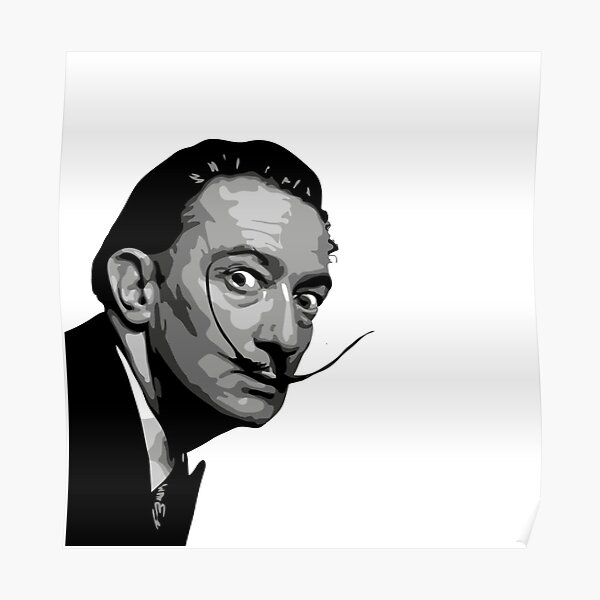 SALVADOR DALI FUNNY MUSTACHE HOME DECOR ORIGINAL PHOTO PRINT PREMIUM POSTER