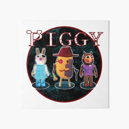 Piggy Roblox Roblox Game Piggy Roblox Characters Art Board Print By Affwebmm Redbubble - action figures piggy toys roblox