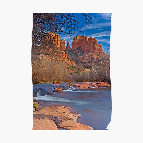 Sedona Oak Creek, Cathedral Rocks Poster