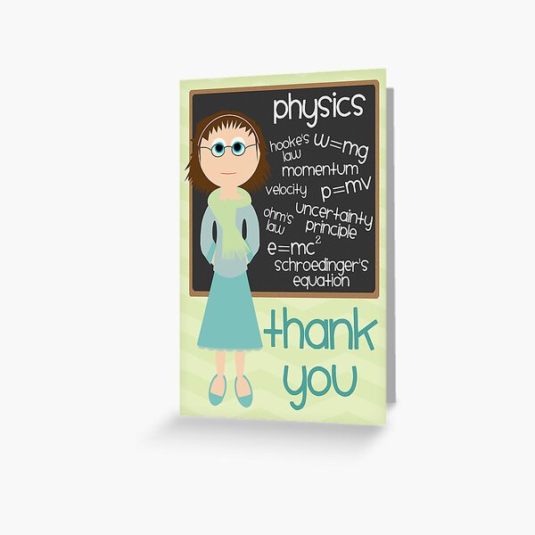 Paper & Party Supplies Physics Teacher Physicist Card Physicist Gift ...