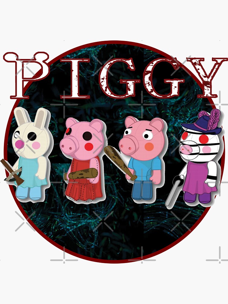 Piggy Roblox Roblox Game Piggy Roblox Characters Sticker By Affwebmm Redbubble - chapter 12 roblox piggy plushies