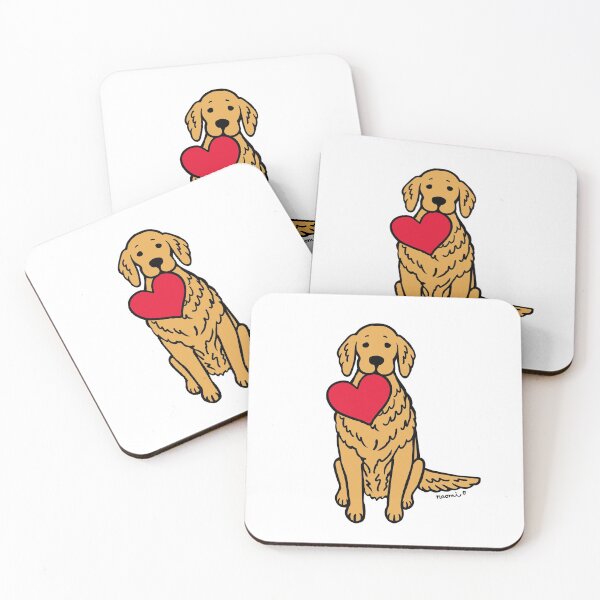 Item preview, Golden Retriever Red Heart designed and sold by HappyLabradors.
