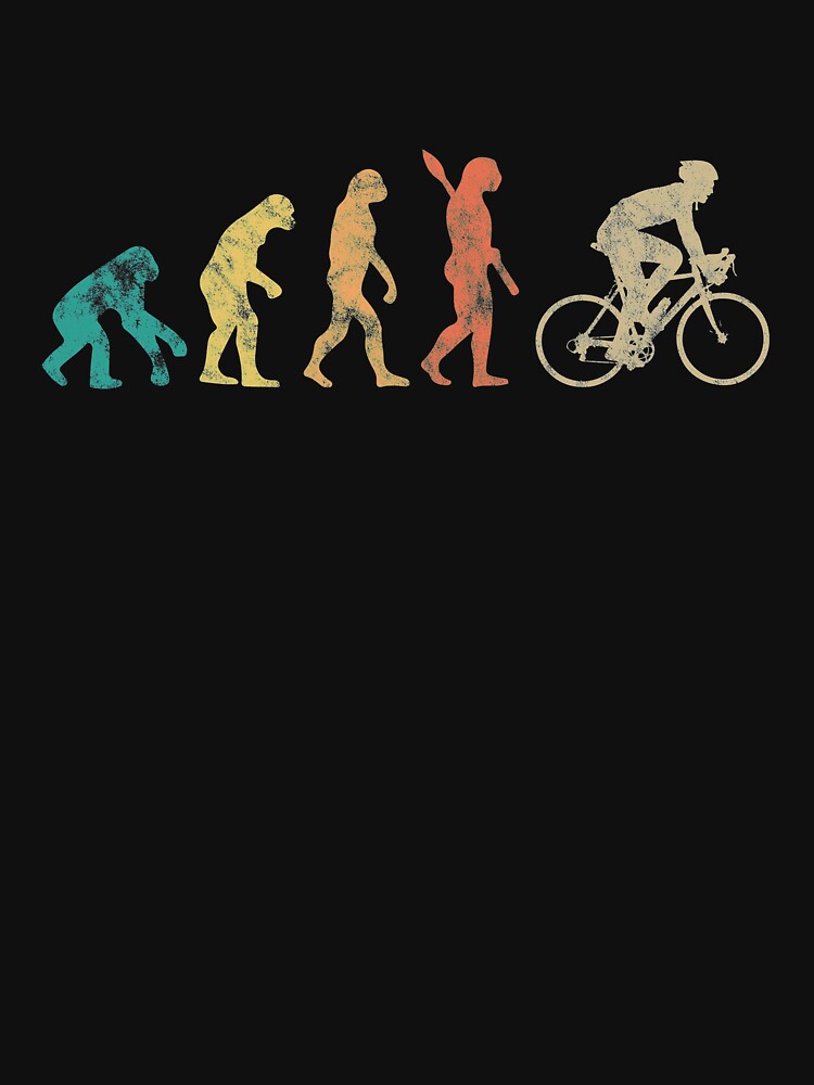 Retro Men Evolution Cycling Gift For cyclist by helliazidi