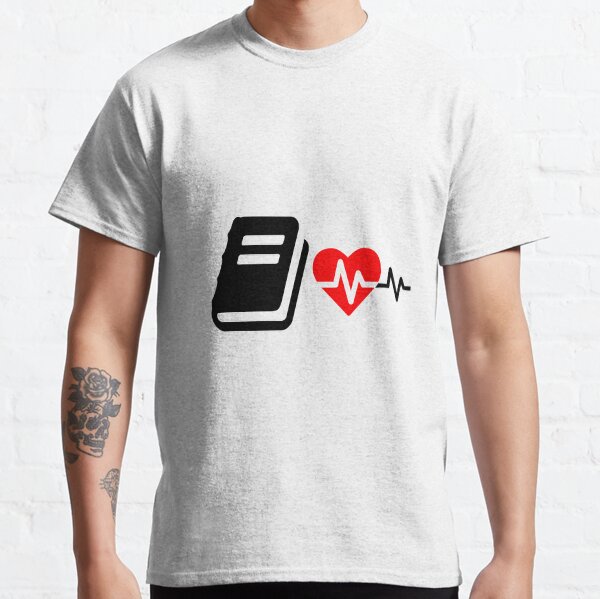 Heart Beats for Books Classic T-Shirt