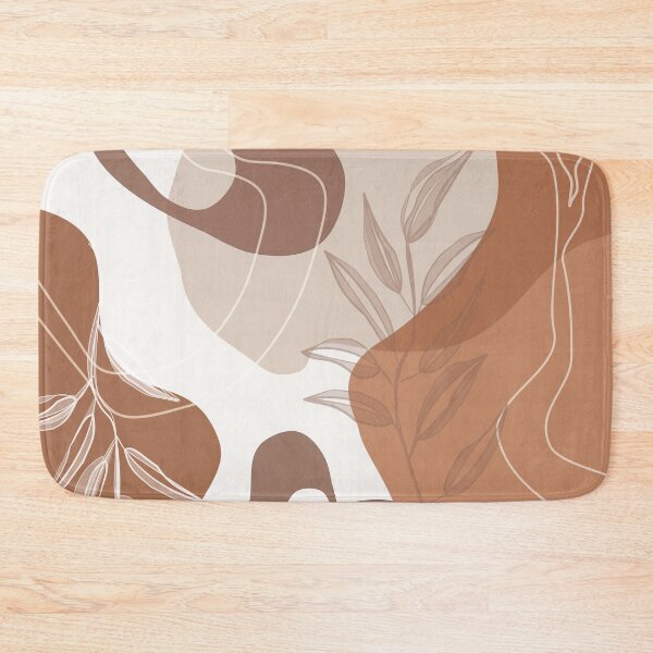 Item preview, Abstract - Terracotta, Tan and Beige Shapes, Lines and Leaves designed and sold by simplydesignart.