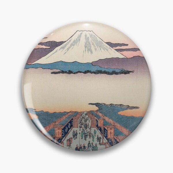 Item preview, Mount Fuji above Ancient Street Ukiyo-e Japanese Art designed and sold by VintageArchive.