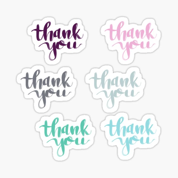 Thank you I love you Sticker for Sale by ficodotcom