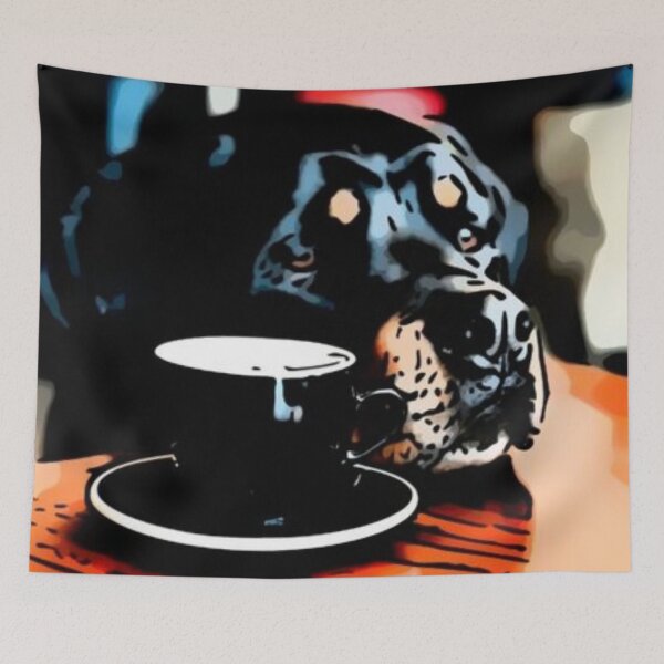Artikelvorschau, Kaffee und Rettungshund entworfen und verkauft von Gordon Nelson.