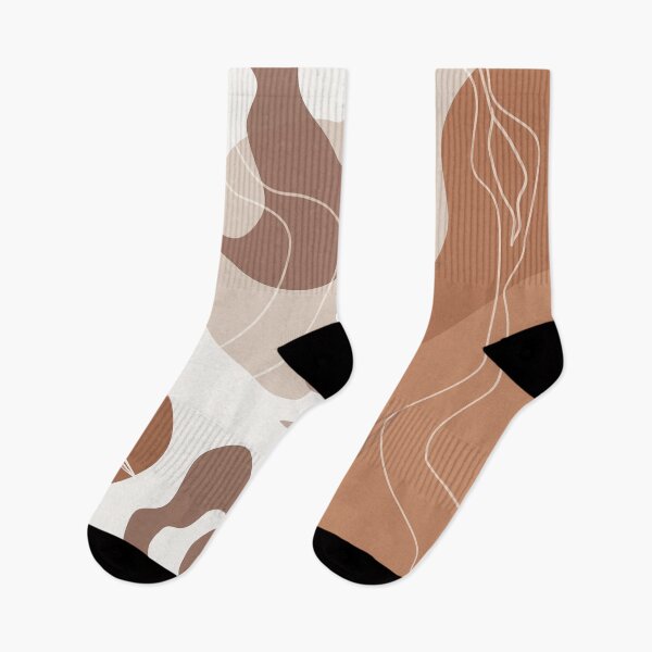 Item preview, Abstract - Terracotta, Tan and Beige Shapes, Lines and Leaves designed and sold by simplydesignart.