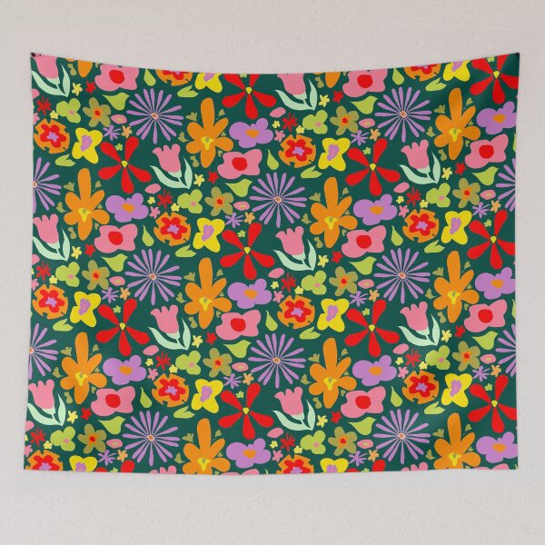 Item preview, 60s floral pattern designed and sold by Daisyannart.