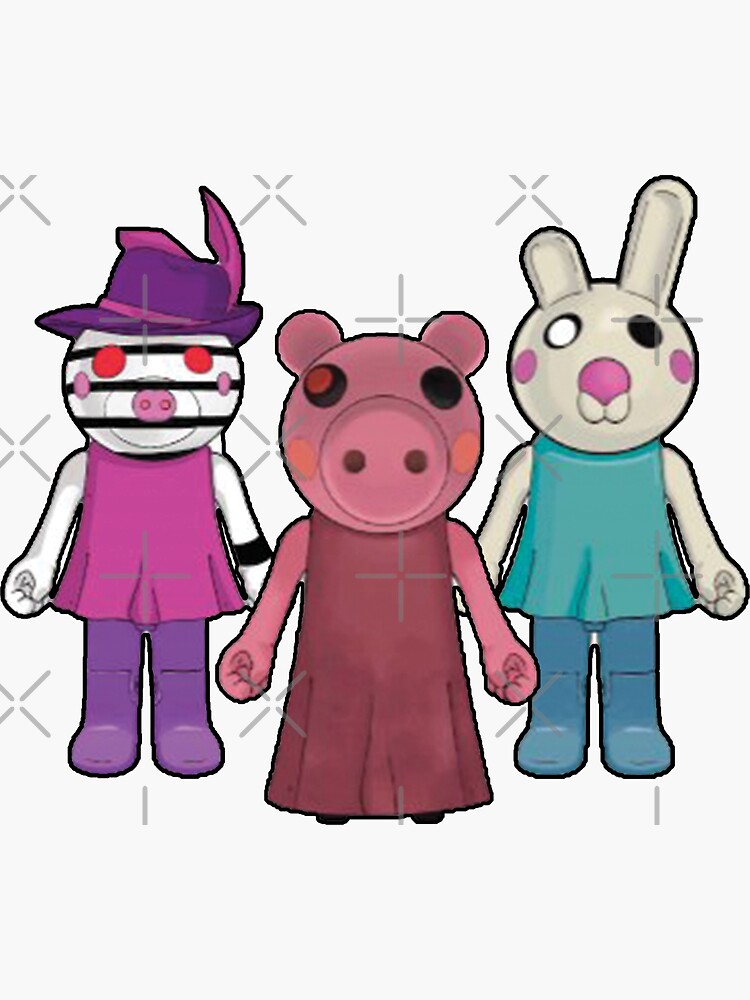 Piggy Roblox Roblox Game Piggy Roblox Characters Sticker By Affwebmm Redbubble - roblox piggy kissing
