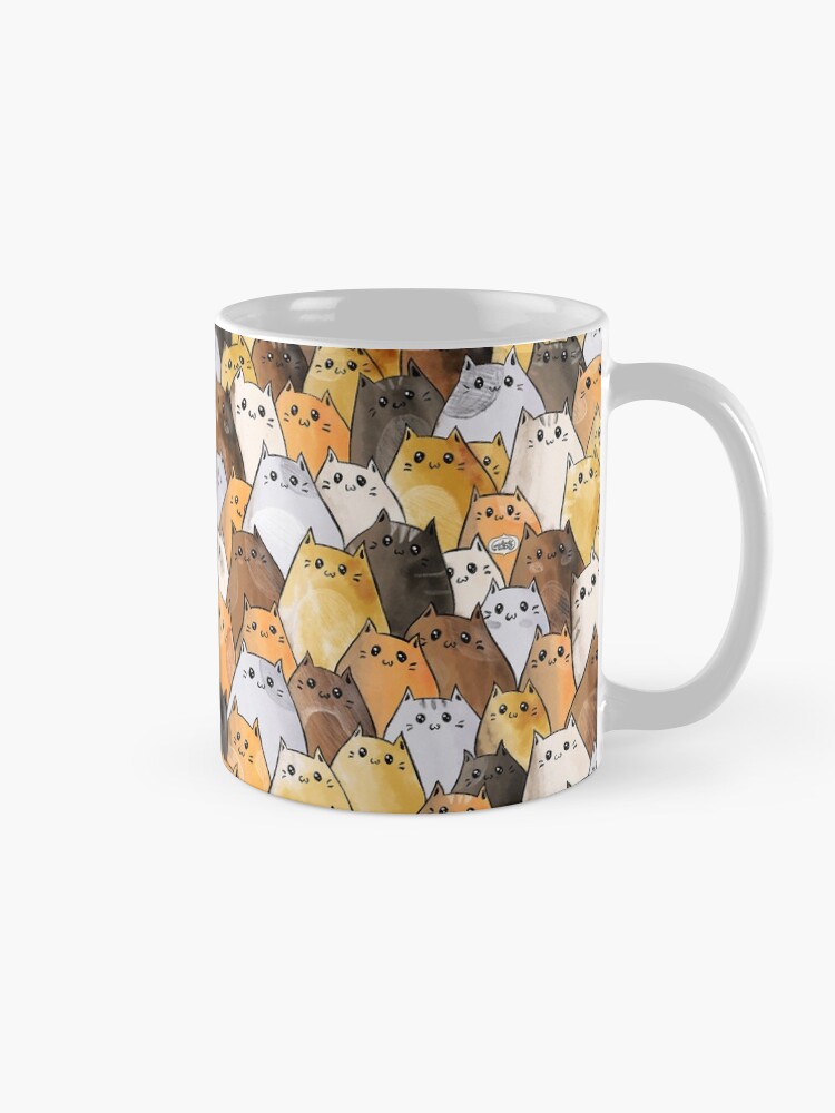 Alternate view of Cute Kitty Cat Pattern - I Want To Pet Every Cat In The World Mug
