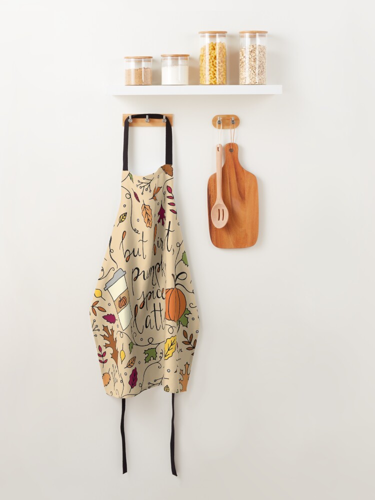 Alternate view of But First, Pumpkin Spice Latte || Fall || Autumn || Lettering Apron