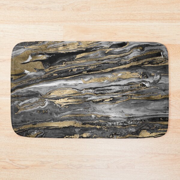 Item preview, Stylish Grey Gold Abstract Marble designed and sold by InovArtS.