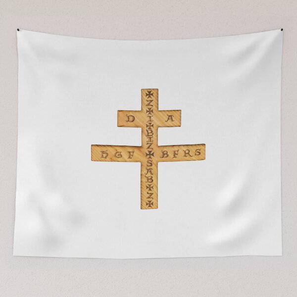 Item preview, Protection Prayers Against Plague Latin Prayer Cross designed and sold by SignsOfSpirit.